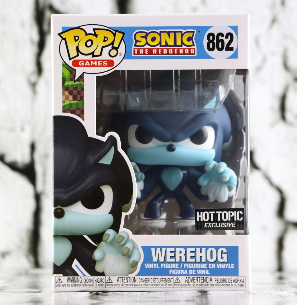 Funko Pop Sonic The Hedgehog Werehog #862 Hot Topic Exclusive With Protector