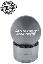 LARGE 2.75" SANTA CRUZ SHREDDER Aluminum Grinder 4 Piece * Authentic * Gunmetal