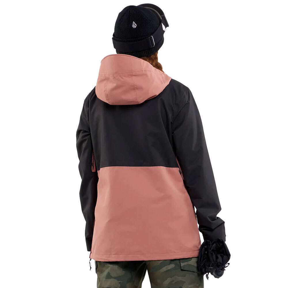 Volcom Ashfield Pullover Womens Ski Jacket Snowboard Jacket Ski Jacket Snow  Pink