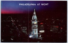 Postcard - Philadelphia At Night - Philadelphia, Pennsylvania