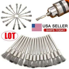 Lot Stainless Steel Wire Brush Set Dremel Tool Rotary Die Grinder Removal Wheel