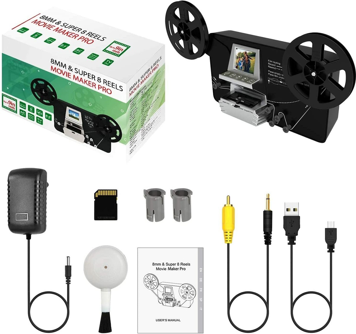 8mm&Super 8 Reels to Digital MovieMaker Film Scanner Converter