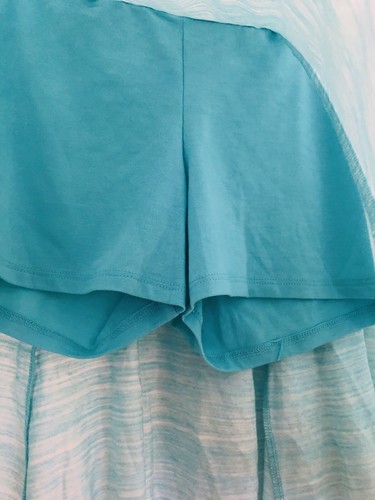 SO Skirt/Skort/Short Aqua Stone Elastic Sparkly Waistband XXL Plus 16 NEW - Picture 5 of 7