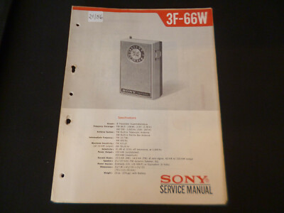 Original Service Manual Schaltplan Sony 3F-66W