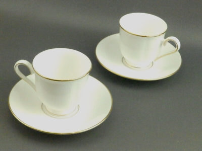 Set 2 PAIR NEW Lenox Debut Collection HANNAH Gold Footed Cup