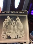 Vtg Crystal Glass Nativity Scene Set OF 7 Pieces 6 FIGURINES Baby Jesus & Mirror — photo 7