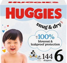 Huggies Size 6 Diapers, Snug  Dry Baby Diapers, Size 6 35 Lbs , 144 Count 2