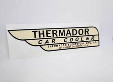 Beige THERMADOR Black Letters Car Cooler STICKER, evaporative swamp cooler decal