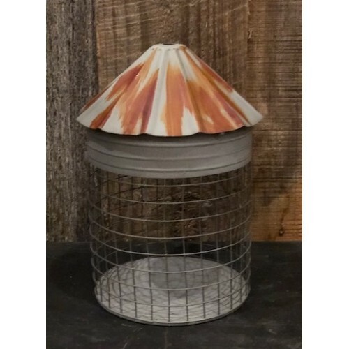 New Primitive Farmhouse Rustic SILO WIRE GARLIC ONION KEEPER Basket Container - Picture 1 of 1