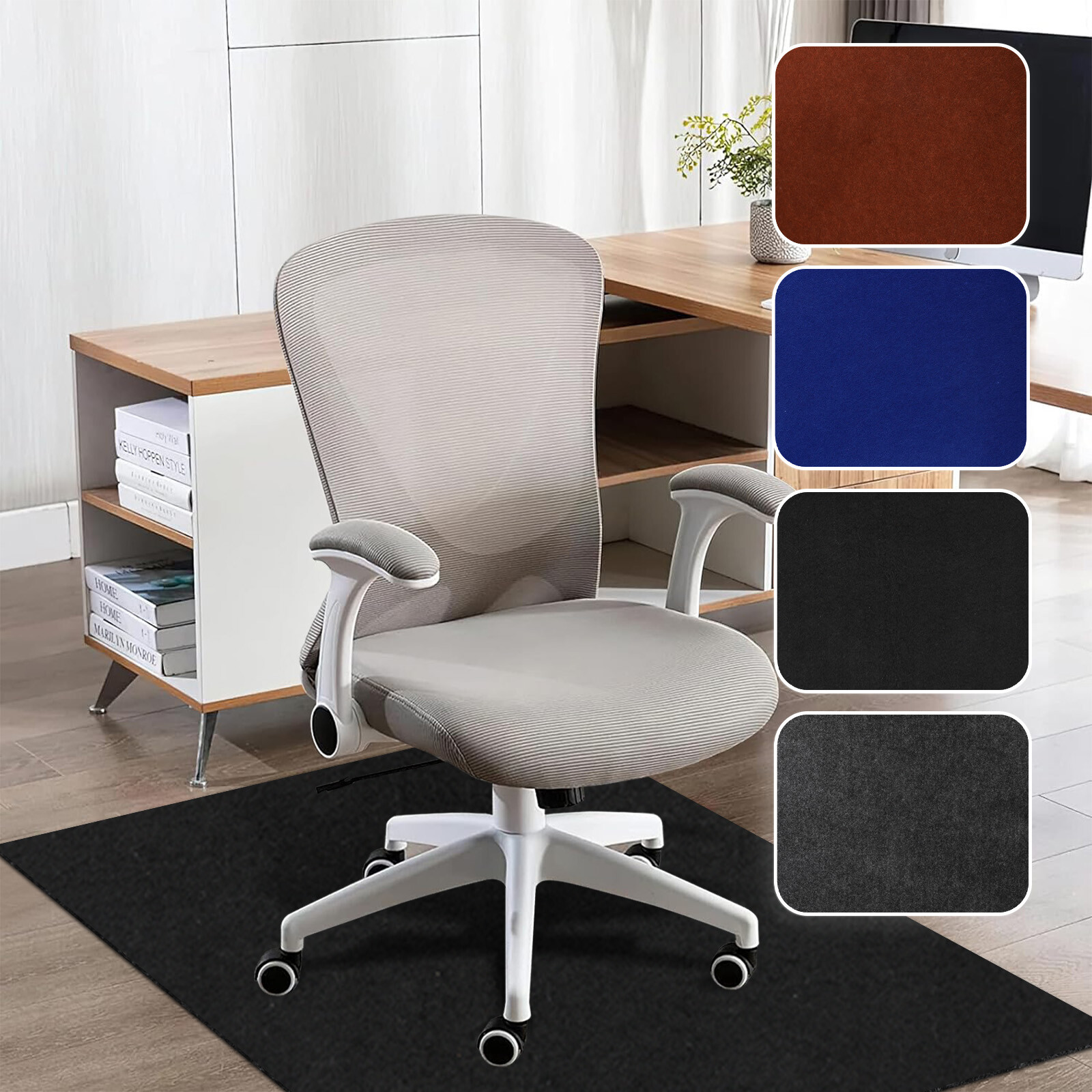 3Feet x 4Feet Desk Office Chair Floor Mat Protector for Hard Wood Floors Carpet