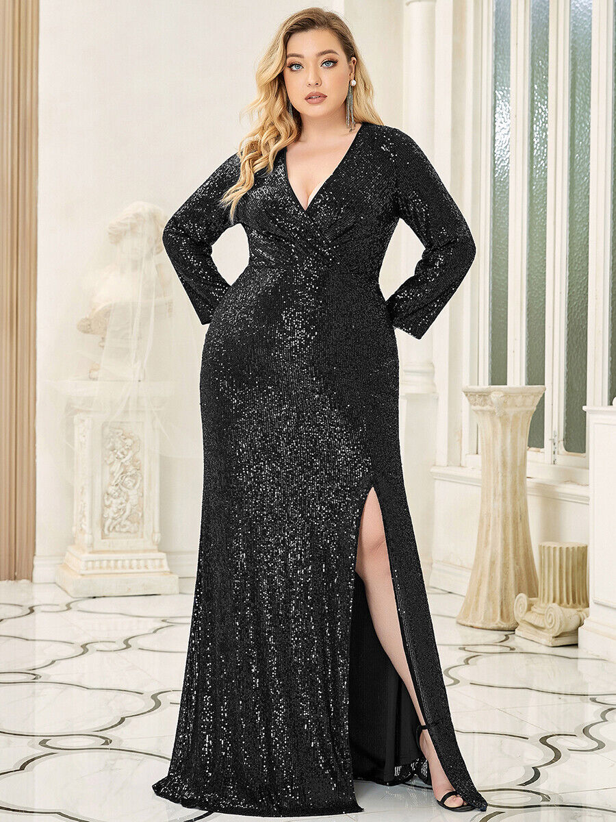 Black Sequin Dress Black And Silver Dress Plus Size Shop Plus Size