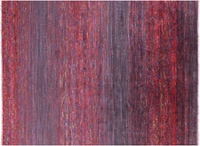 8' 11" X 11' 11" Savannah Grass Hand Knotted Wool & Silk Rug - Q20343