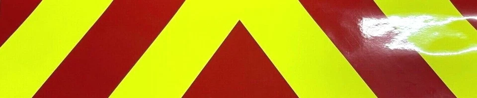 Rear Safety Chevrons Red Reflective & Dayglo Yellow Choose Sticker OR Magnetic — 第 4/4 张图片