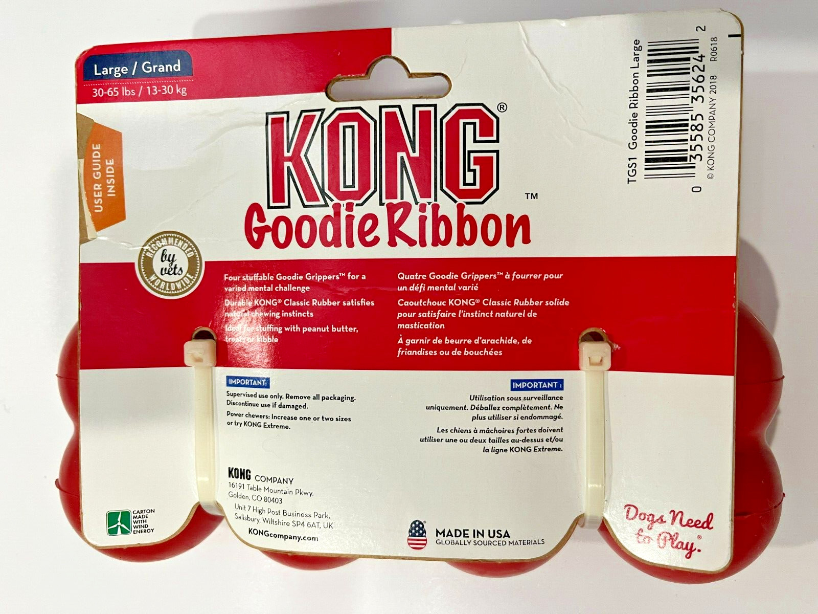 KONG Goodie Ribbon interactive Chewer for a Large Dog