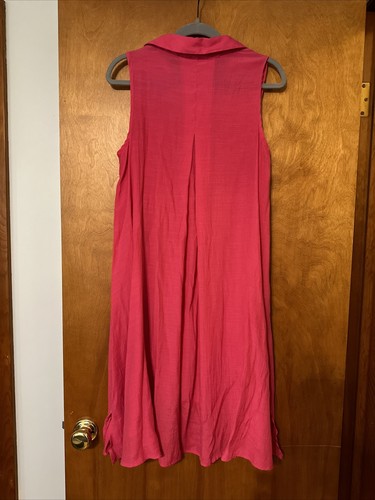 Midnight Velvet Fuchsia Cherry Babe Hi-Lo Sleeveless Tunic Ladies SZ Med - Picture 3 of 8