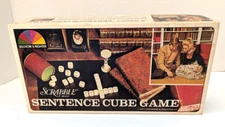 Scrabble Sentence Cube Game Vintage 1971 Selchow & Righter Free Shipping
