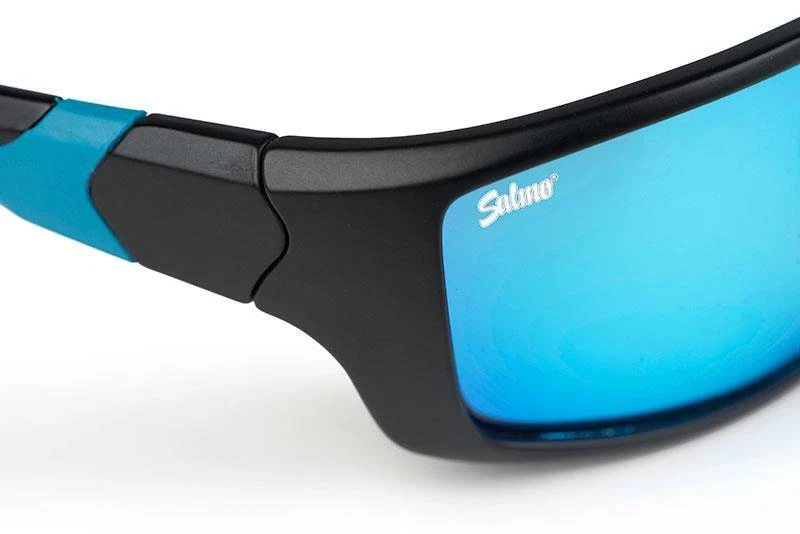Salmo Nero Occhiali Grigio Ghiaccio Lenti Blu / Polarizzate Pesca da Sole - Immagine 4 di 4
