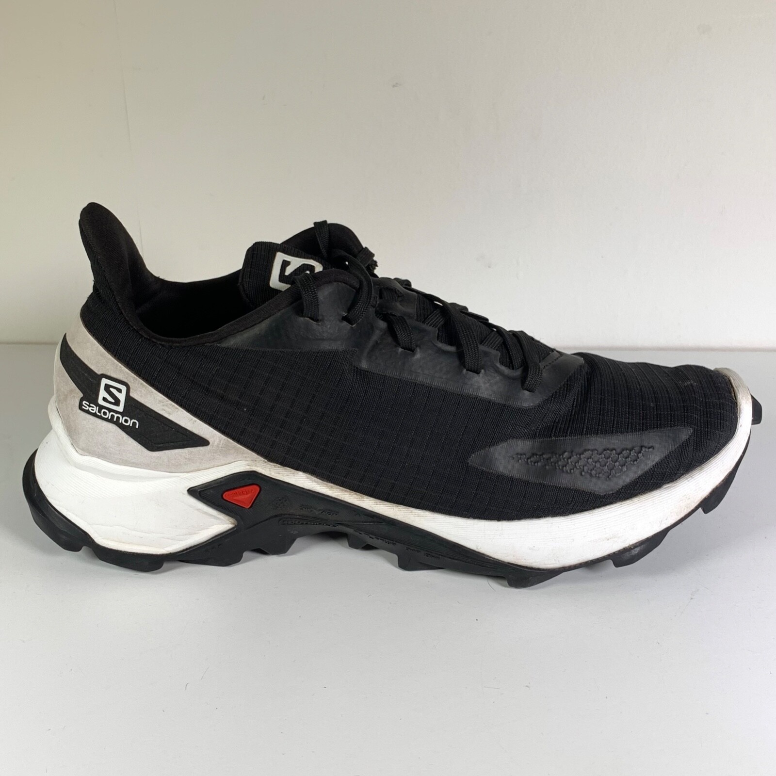 Salomon Alphacross Trail Running Shoes Trainers Black White Blast UK 8