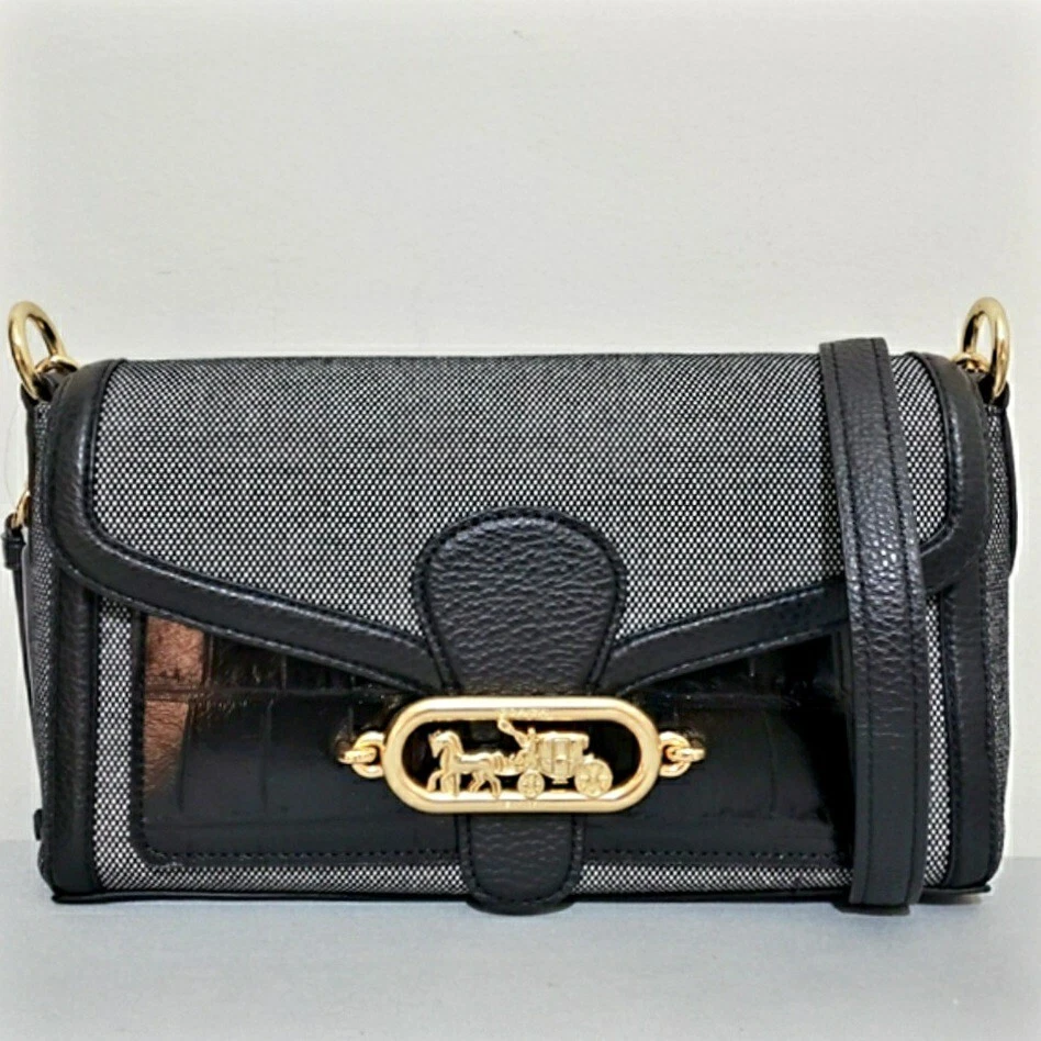 Coach jade shoulder bag black hot sale
