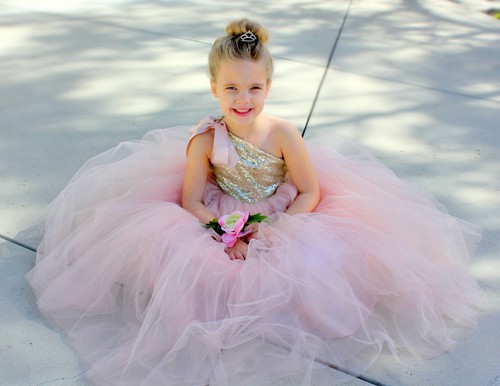 One-Shoulder Sequins Tutu Flower Girl Dresses Pageant Dress Tutu Dress Communion - Picture 29 of 77