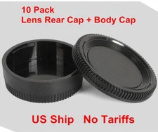 US SHIP 10 x Lens Rear Cap Lens Back Cover + Camera Body Cap for Nikon F AI Lens