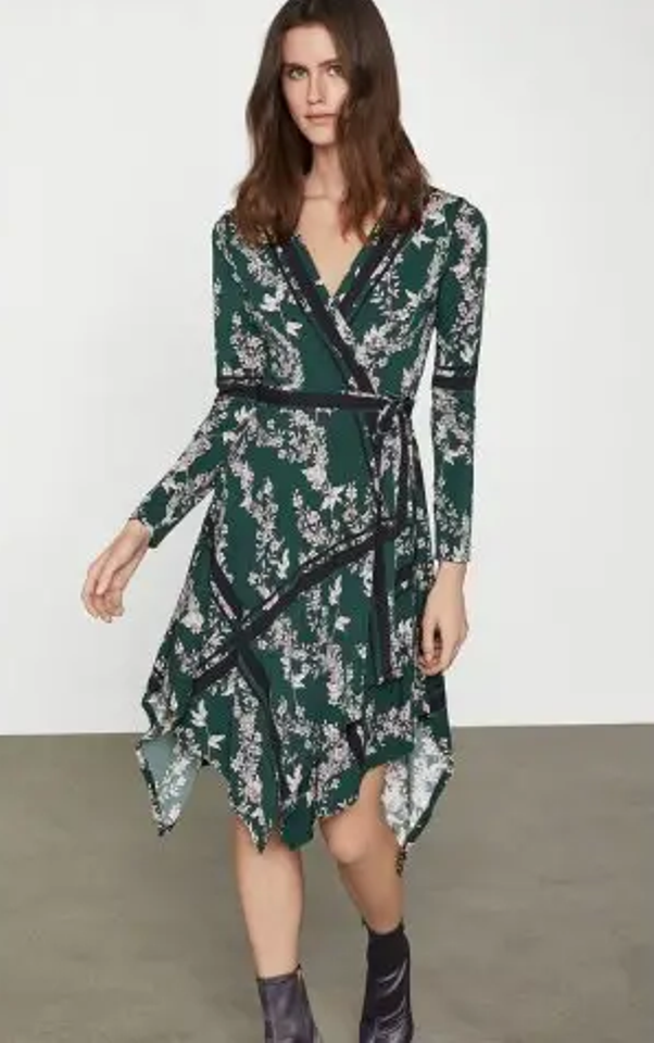 bcbg green wrap dress Bcbgmaxazria Isabella Wrap Dress