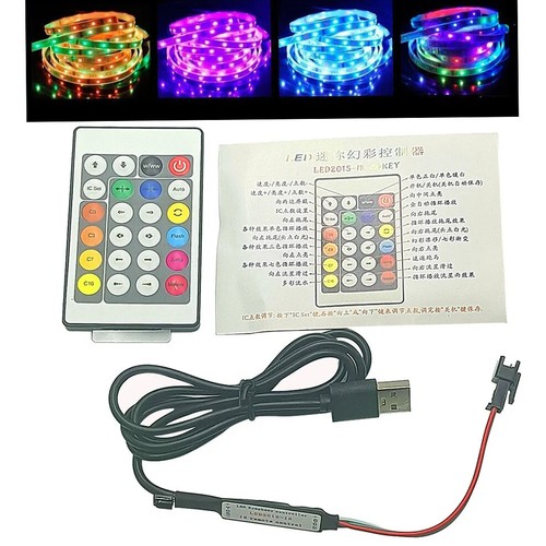 Mini RF DC5-24V 24 Key WS2811 WS2812 WS6812LED Light Bar Controller - Picture 4 of 14