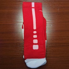 New Original Nike Elite Socks Crew Red/White Large Basketball Dri-Fit