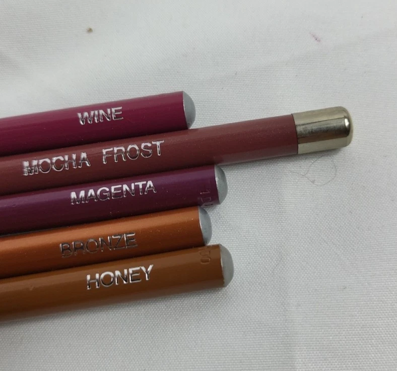 Mixed Lot Lip Liner Pencils Wine Mocha Frost Magenta Bronze Honey - Image 2 of 4