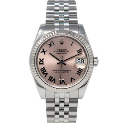 Rolex Datejust 31, 178274, Steel & White Gold, Rose Roman Dial, Jubilee Brace...