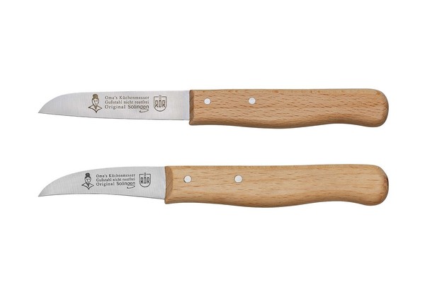 RÖR Omas SchäL-/KüChenmesser 2-Teilig GußStahl Buchenholzgriff Made In Solingen-image