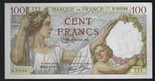 1941 France 100 Francs #94 Uncirculated