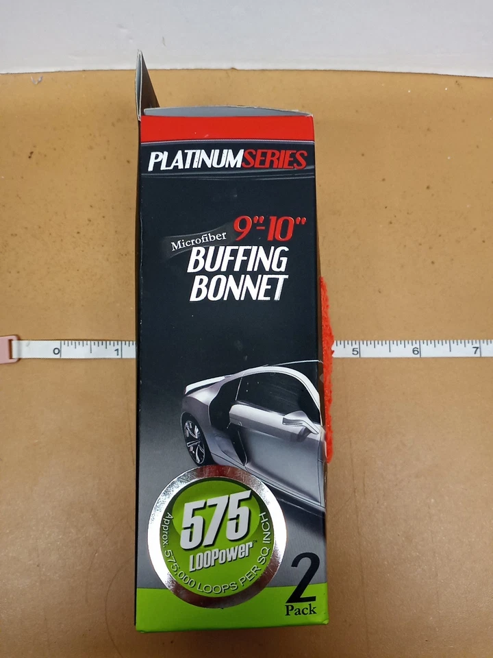 Paquete de 2 almohadillas de pulido Microtex Platinum Series Microfibra Buffin Bonnet 9"- 10" Foto 4 de 4