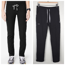 Figs Yola Skinny Scrub Pants Black Size XS