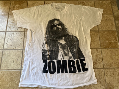 Rob Zombie Men's T Shirt ''No F*#%s Given Ever'' Size Large White Licensed