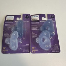 Philips AVENT Soothie Heart Silicone Pacifier, 0-3 mo / Newborn size , Lot of 2