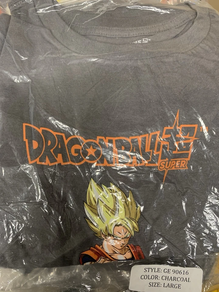 Camiseta Oficial GE Dragon Ball Z Dbz Super Saiyan Goku Hombres Talla Grande NUEVA Foto 2 de 2