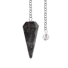 Larvikite Pendulum Crystal Stone, Faceted Pendulum Divination Tools, Dowsing 