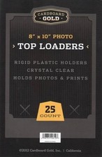 CBG 8 x 10 Hard Plastic Rigid Topload Photo Holders 8x10 Toploaders VSCARDS