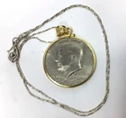 1976 D Kennedy 50c Half Dollar Centennial Coin On Necklace
