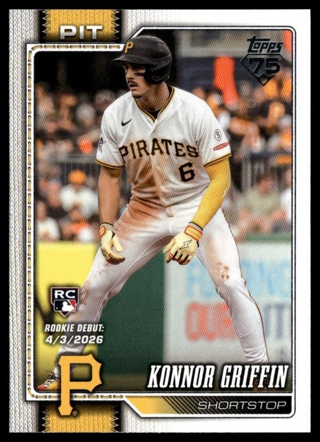 2026 Topps Update Base Konnor Griffin RC Pittsburgh Pirates #US255