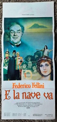 And the Ship Sails On (E la nave va) Fellini Film Poster Rare Vertical