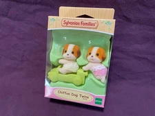 Chiffon Dog Twins Dolls - NEW Calico Critters - Sylvanian Families - Toy Puppy