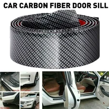 Car Door Carbon Fiber Body Sticker Anti Scratch Protector Sill Scuff Cover Strip