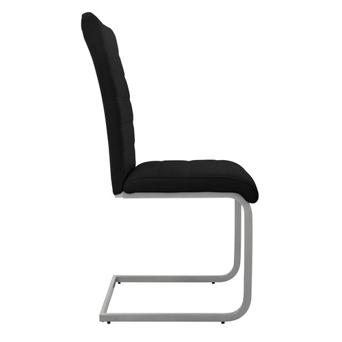 Set di 2 Sedie Imbottite in tessuto effetto velluto con Gambe in Metallo, Marrone | Italy