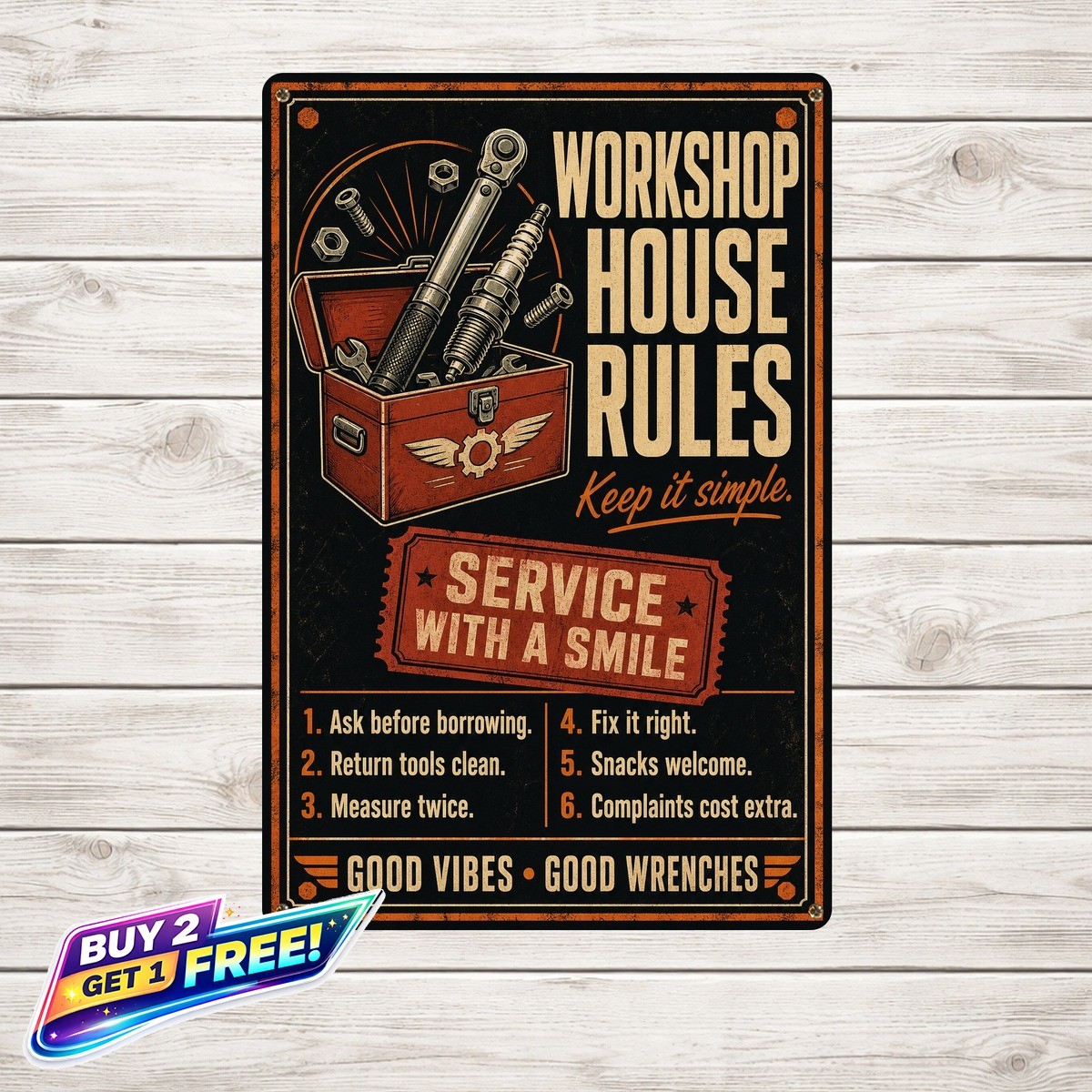 Funny Man Cave Garage Tin Metal Sign Home Workshop Wall Plaque