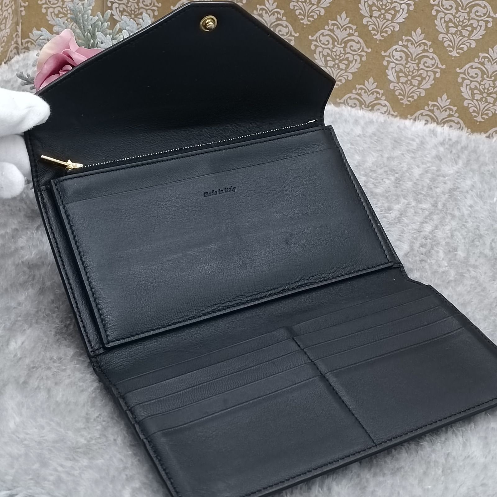 CELINE Celine Tri fold Multi function Long Wallet… - image 7