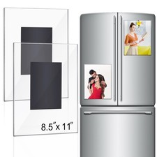 2 Pcs Acrylic Magnetic Photo Frame for Fridge Large Magnetic Picture Frames C...