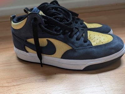 Nike SB Leo Baker React Sneaker Gr 46 Navy Blau Gelb Gold Skateboard