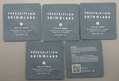 5 INDIVIDUAL SAMPLES - Prescription Skin Labs Eye Lift Serum 1 ml / 0.03 fl oz